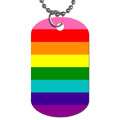 Colorful Stripes Lgbt Rainbow Flag Dog Tag (one Side)