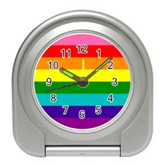 Colorful Stripes Lgbt Rainbow Flag Travel Alarm Clocks