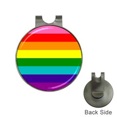 Colorful Stripes Lgbt Rainbow Flag Hat Clips With Golf Markers by yoursparklingshop