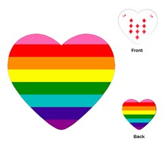 Colorful Stripes Lgbt Rainbow Flag Playing Cards (heart)  by yoursparklingshop