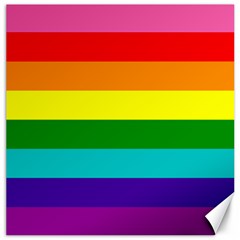 Colorful Stripes Lgbt Rainbow Flag Canvas 16  X 16   by yoursparklingshop