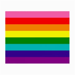 Colorful Stripes Lgbt Rainbow Flag Small Glasses Cloth (2-side) by yoursparklingshop