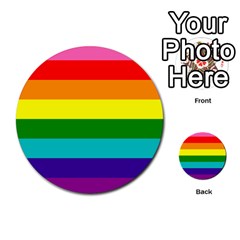 Colorful Stripes Lgbt Rainbow Flag Multi-purpose Cards (round)  by yoursparklingshop