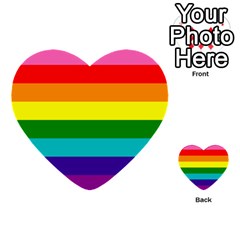 Colorful Stripes Lgbt Rainbow Flag Multi-purpose Cards (heart)  by yoursparklingshop