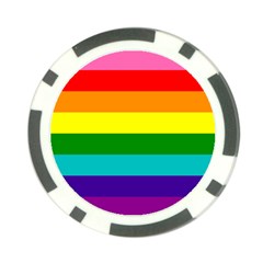 Colorful Stripes Lgbt Rainbow Flag Poker Chip Card Guards (10 Pack)  by yoursparklingshop