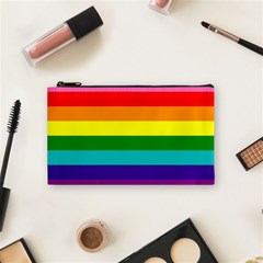 Colorful Stripes Lgbt Rainbow Flag Cosmetic Bag (small) 