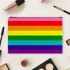 Colorful Stripes Lgbt Rainbow Flag Cosmetic Bag (large) 