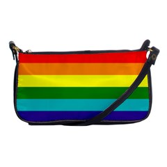 Colorful Stripes Lgbt Rainbow Flag Shoulder Clutch Bags by yoursparklingshop