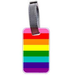 Colorful Stripes Lgbt Rainbow Flag Luggage Tags (two Sides) by yoursparklingshop