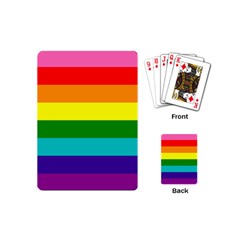 Colorful Stripes Lgbt Rainbow Flag Playing Cards (mini) 