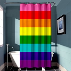 Colorful Stripes Lgbt Rainbow Flag Shower Curtain 36  X 72  (stall) 