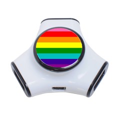 Colorful Stripes Lgbt Rainbow Flag 3-port Usb Hub by yoursparklingshop