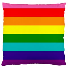 Colorful Stripes Lgbt Rainbow Flag Large Cushion Case (one Side)