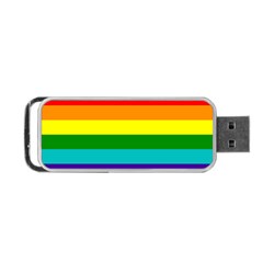 Colorful Stripes Lgbt Rainbow Flag Portable Usb Flash (one Side) by yoursparklingshop