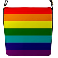 Colorful Stripes Lgbt Rainbow Flag Flap Messenger Bag (s)