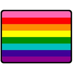 Colorful Stripes Lgbt Rainbow Flag Double Sided Fleece Blanket (large)  by yoursparklingshop