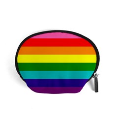 Colorful Stripes Lgbt Rainbow Flag Accessory Pouches (small) 