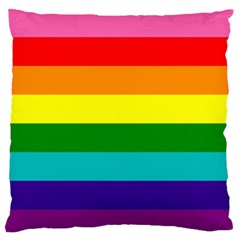 Colorful Stripes Lgbt Rainbow Flag Standard Flano Cushion Case (two Sides) by yoursparklingshop