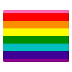 Colorful Stripes Lgbt Rainbow Flag Double Sided Flano Blanket (large)  by yoursparklingshop