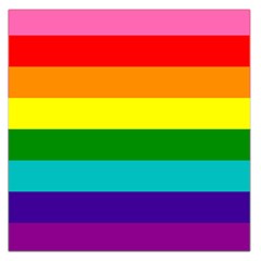 Colorful Stripes Lgbt Rainbow Flag Large Satin Scarf (square)