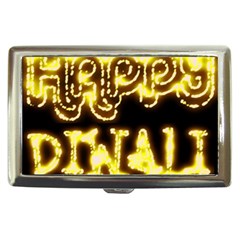 Happy Diwali Yellow Black Typography Cigarette Money Cases