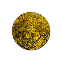 Nature, Yellow Orange Tree Photography Rubber Coaster (round)  by yoursparklingshop