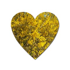 Nature, Yellow Orange Tree Photography Heart Magnet by yoursparklingshop