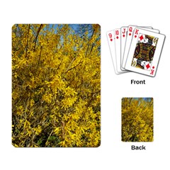 Nature, Yellow Orange Tree Photography Playing Card