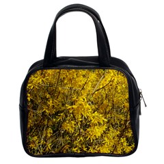 Nature, Yellow Orange Tree Photography Classic Handbags (2 Sides)