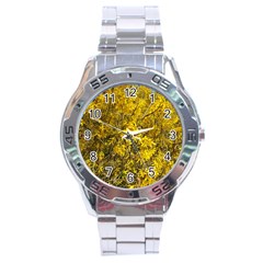 Nature, Yellow Orange Tree Photography Stainless Steel Analogue Watch by yoursparklingshop