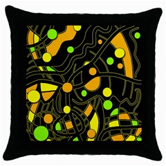 Floating Throw Pillow Case (black) by Valentinaart