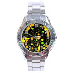 Floating Stainless Steel Analogue Watch