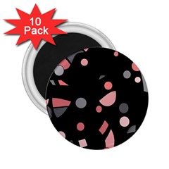 Pink And Gray Abstraction 2 25  Magnets (10 Pack) 