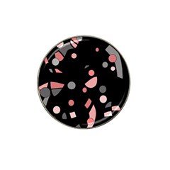 Pink And Gray Abstraction Hat Clip Ball Marker by Valentinaart