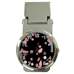 Pink And Gray Abstraction Money Clip Watches