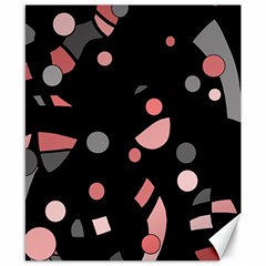 Pink And Gray Abstraction Canvas 8  X 10 