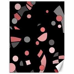 Pink And Gray Abstraction Canvas 12  X 16  