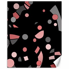 Pink And Gray Abstraction Canvas 16  X 20  