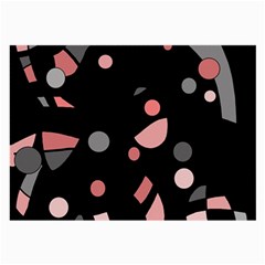 Pink And Gray Abstraction Large Glasses Cloth