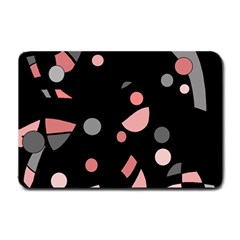 Pink And Gray Abstraction Small Doormat 