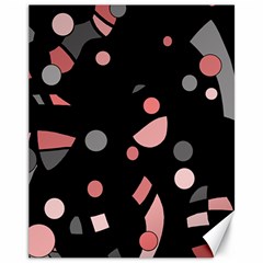 Pink And Gray Abstraction Canvas 11  X 14  