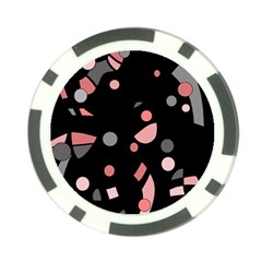 Pink And Gray Abstraction Poker Chip Card Guards