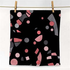 Pink And Gray Abstraction Face Towel