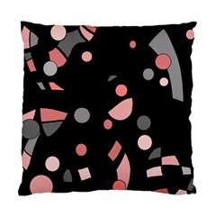 Pink And Gray Abstraction Standard Cushion Case (one Side)