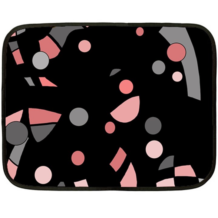 Pink and gray abstraction Fleece Blanket (Mini)