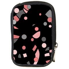 Pink And Gray Abstraction Compact Camera Cases