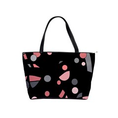 Pink And Gray Abstraction Shoulder Handbags by Valentinaart