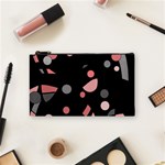 Pink and gray abstraction Cosmetic Bag (Small)  Front