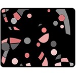 Pink and gray abstraction Fleece Blanket (Medium)  60 x50  Blanket Front