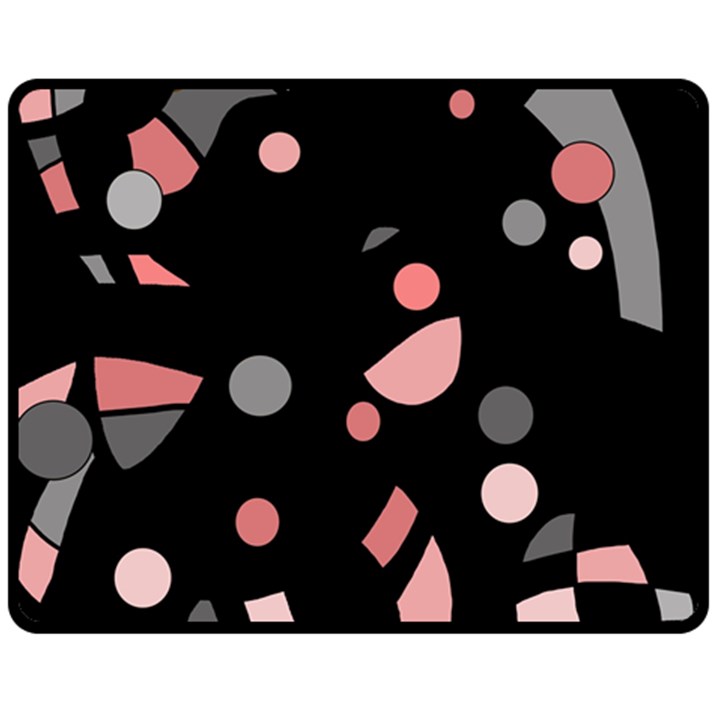 Pink and gray abstraction Fleece Blanket (Medium) 